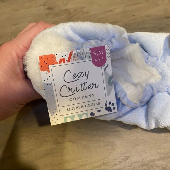 Slippers Cozy puppy size 6-7.5 womens blue non slip - Picture 4 of 5